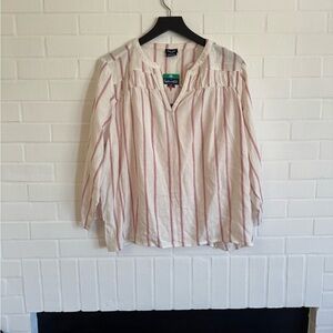 NWT Splendid Pink and White Striped Blouse